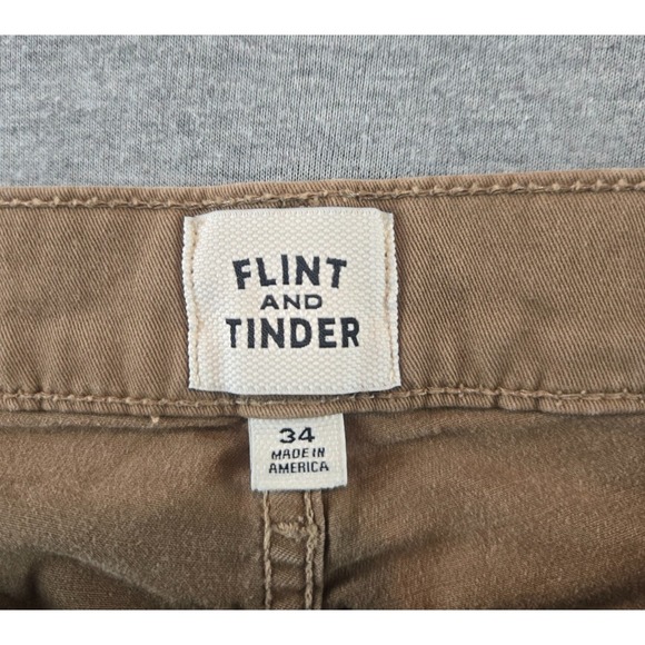 Flint & Tinder 365 Pants Mens 34x30 Brown Slim Fit Stretch Chino Huckberry - Picture 3 of 13
